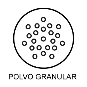 Ícono polvo granular